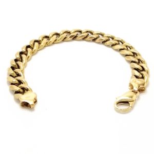9ct Gold Solid Curb Link Bracelet 48.4g