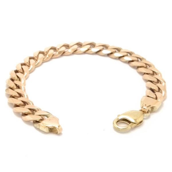 9ct Gold Filed Curb Link Bracelet 47.9g