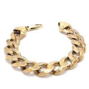 9ct Gold Solid Curb Link Bracelet 120.3g