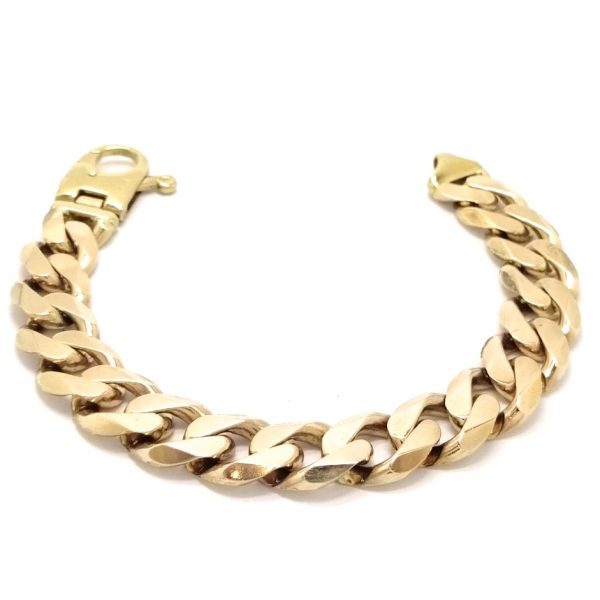 9ct Gold Curb Link Bracelet 48.2g