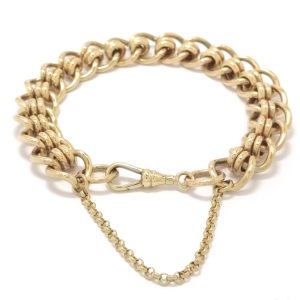 9ct Gold Curb & Spring Style Link Bracelet 57.4g
