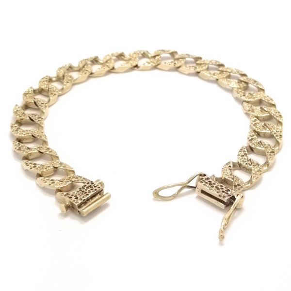 Vintage 9ct Gold Fancy Curb Link Bracelet 29.0g