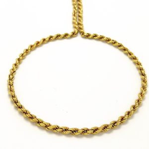 18ct Gold 16" Rope Link Chain