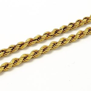 18ct Gold 16" Rope Link Chain