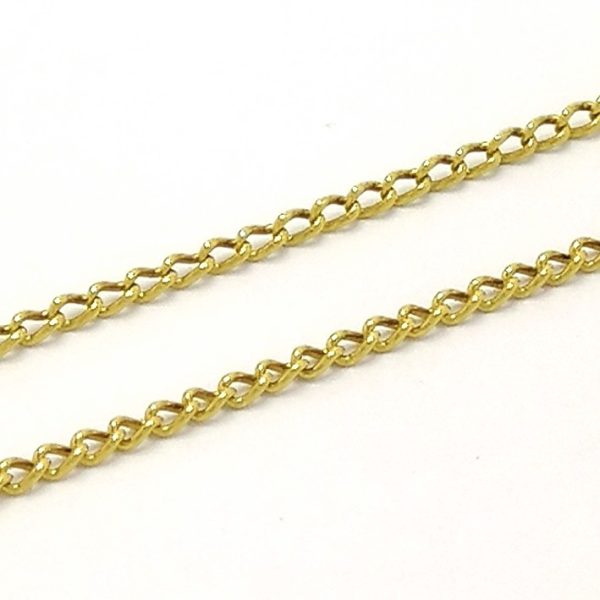 18ct Gold 35" Fine Curb Link Chain