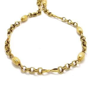 18ct Gold 18" Fancy Link Chain
