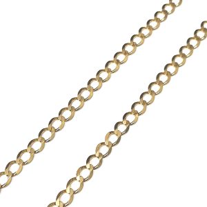9ct Gold 24" Filed Curb Chain