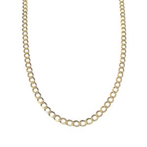 9ct Gold 24" Filed Curb Chain