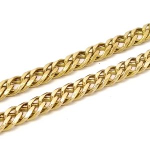 9ct Gold 18" Double Curb Link Chain