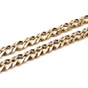 9ct Gold 16" Double Curb Link Chain