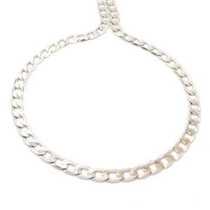 9ct White Gold 18" Curb Link Chain