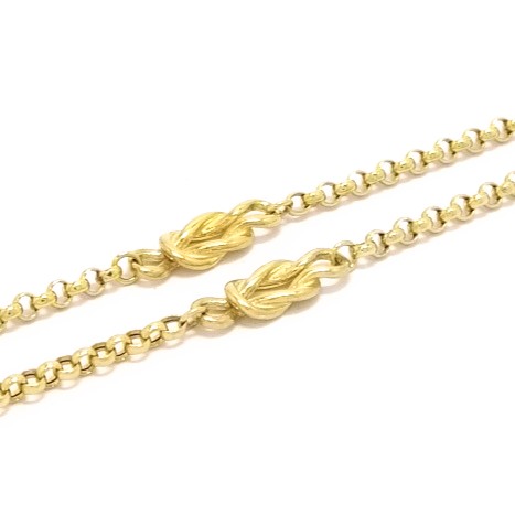 9ct Gold 16" Belcher & Knot Link Chain