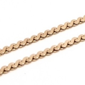 Vintage 9ct Gold 16" Flat S Link Chain