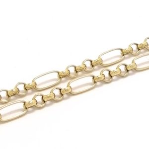 9ct Gold 18" Belcher Figaro Style Chain