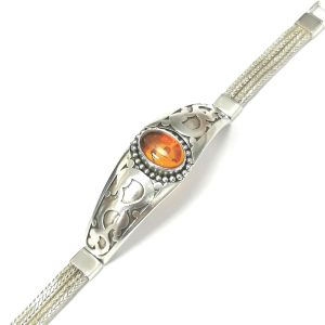 Silver Amber Bracelet
