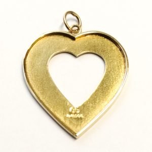 Vintage 1970's 18ct Gold Heart Pendant 1978