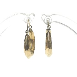 9ct Gold Faceted Creole Earrings (1967)