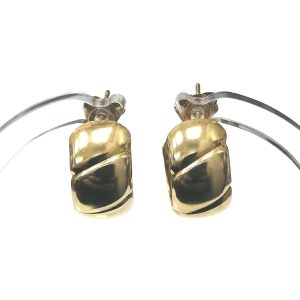 9ct Gold Patterned Wedd Hoop Earrings