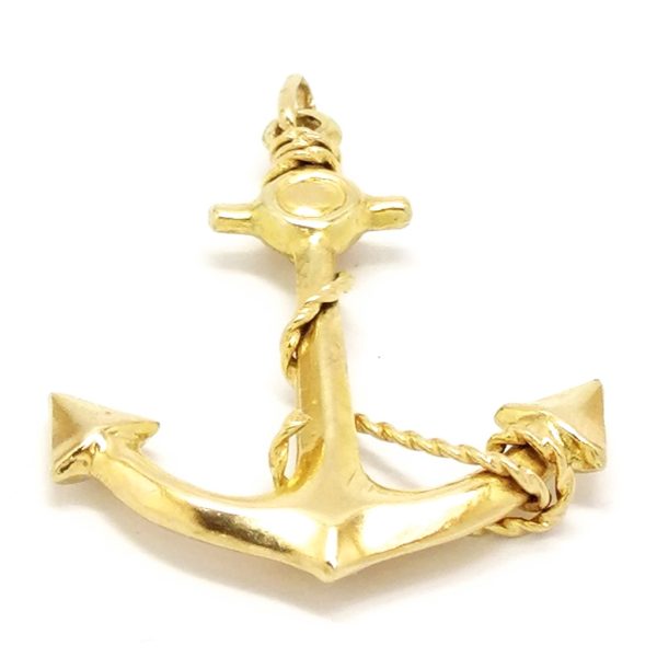 9ct Gold Anchor Pendant