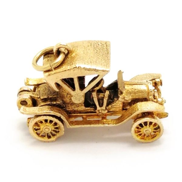 Vintage 9ct Gold Vintage Style Car Charm