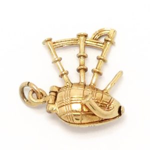 Vintage 9ct Gold Bag Pipes Charm