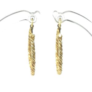 9ct Gold Twist Rope Creoles