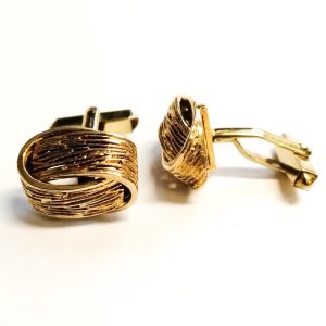 1970s 9ct Gold Knot Cufflinks