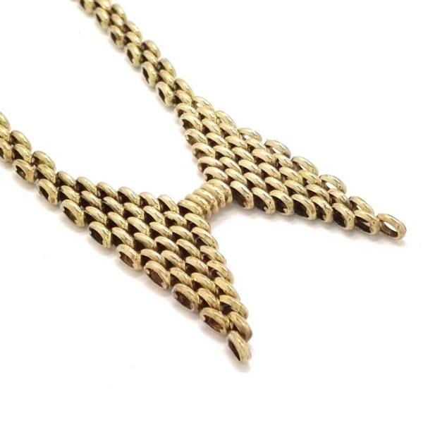 9ct Gold Bow Design Collar Necklet 24.9g