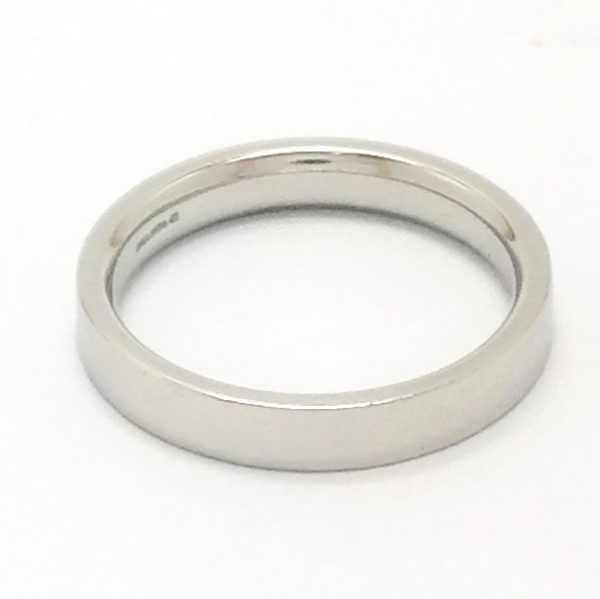 Platinum Flat Court 3mm Wedding Band Ring