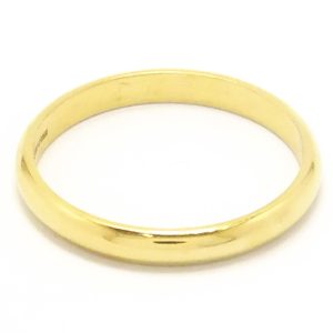 18ct Gold 3mm D Shape Wedding Band Ring