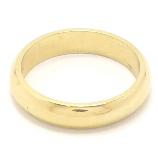 18ct Gold 4mm D Shape Wedding Band Ring