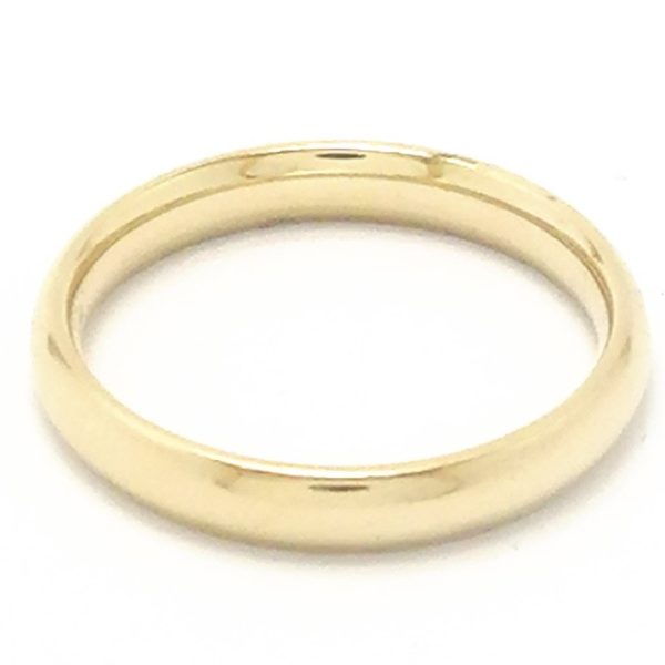 9ct Gold 3mm Court Wedding Band Ring