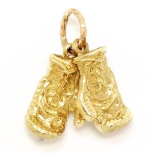 9ct Gold Double Boxing Glove Pendant