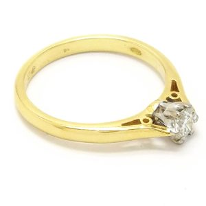 18ct Gold Diamond Single Stone Ring .20ct