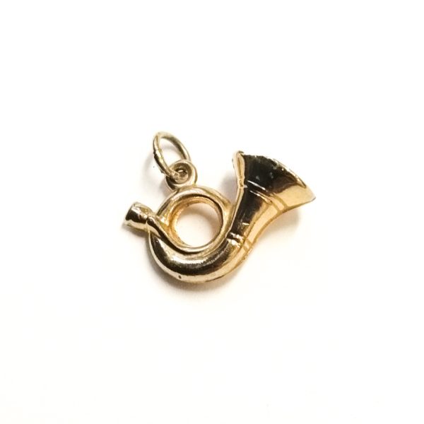 Vintage 9ct Gold French Horn Charm 1978