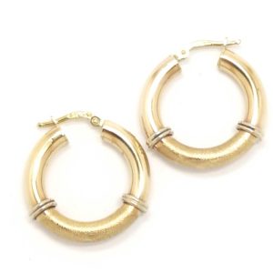 9ct Gold Fancy Hoop Earrings