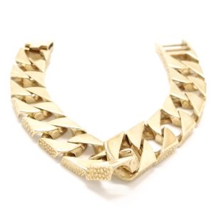 9ct Gold Curb Link Bracelet 133.4g