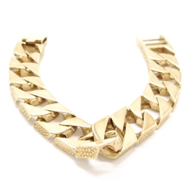 9ct Gold Curb Link Bracelet 133.4g