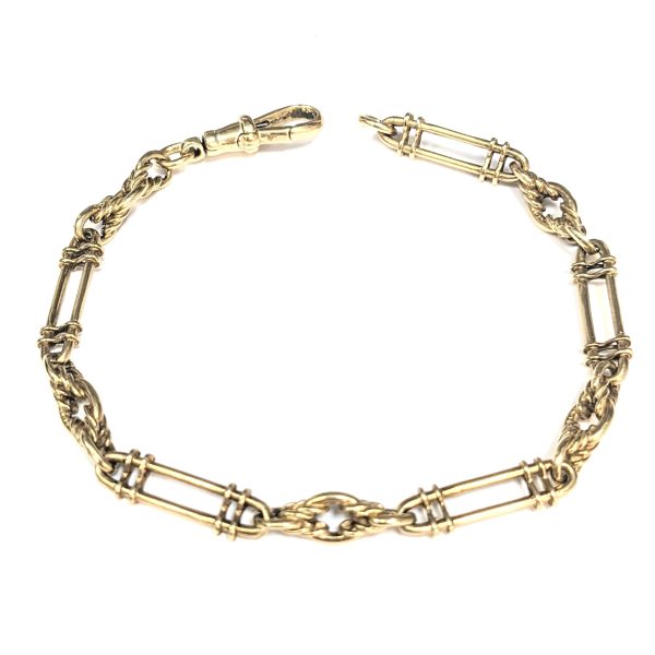 9ct Gold Trombone Style Link Bracelet