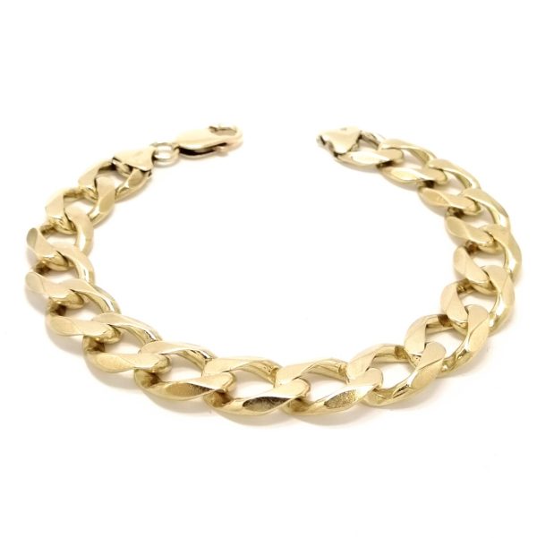 9ct Gold Curb link Bracelet 53.1g