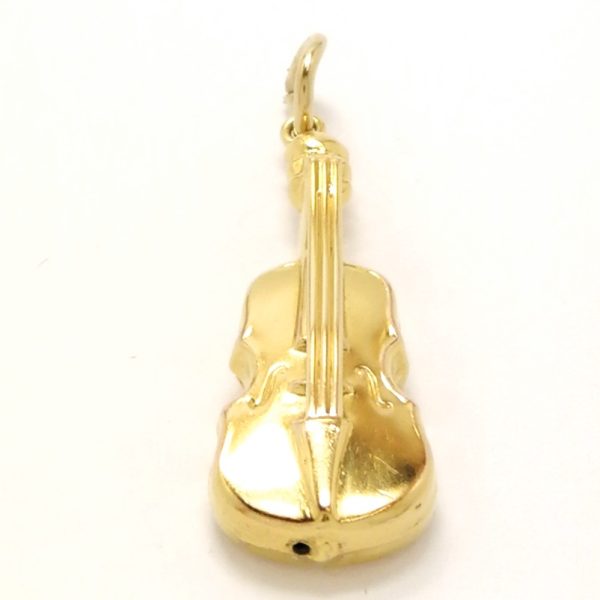 Vintage 9ct Gold Double Bass Charm 1974