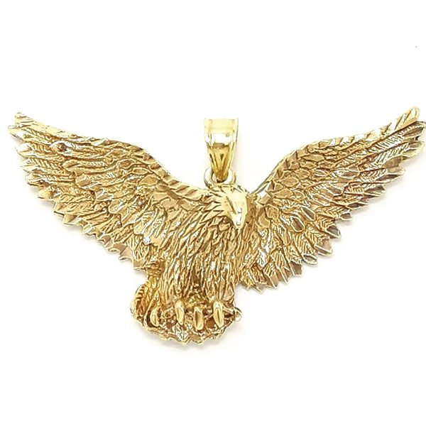 Vintage 9ct Gold Eagle In Flight Pendant 1994