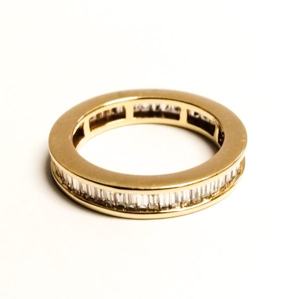 18ct Gold Full Eternity Baguette Diamond Ring 1.27cts