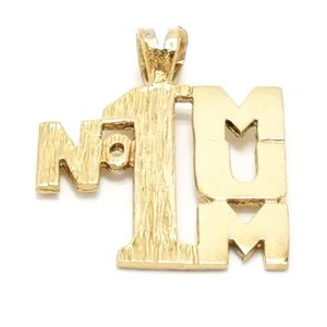 Vintage 9ct Gold No 1 Mum Pendant