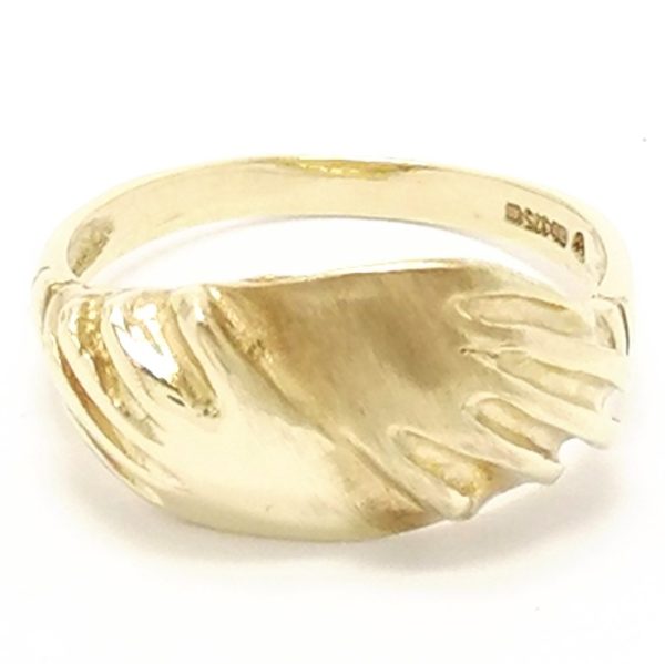 9ct Gold Hugging Hands Ring