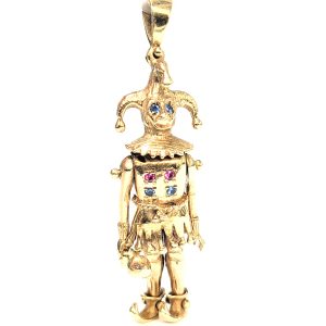 9ct Gold Animated Jester Pendant (1991)