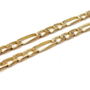 9ct Gold 22" Figaro Link Chain 35.6g