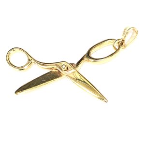 9ct Gold Scissors Pendant