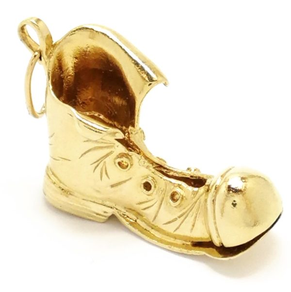 Vintage 9ct Gold Old Boot Charm 1968