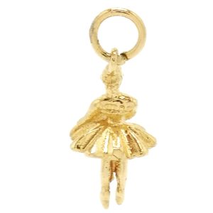 Vintage 9ct Gold Ballerina Charm 1978